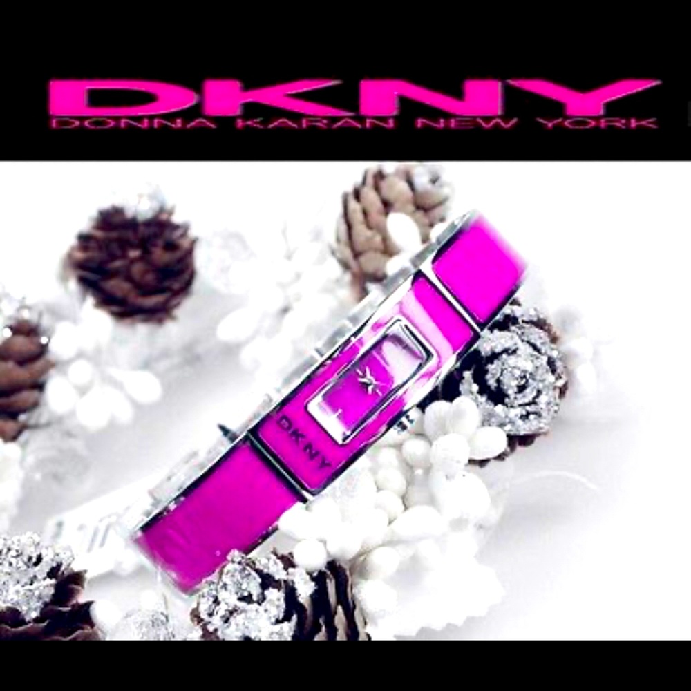 DKNY FUCHSIA Enamel Bangle Watch